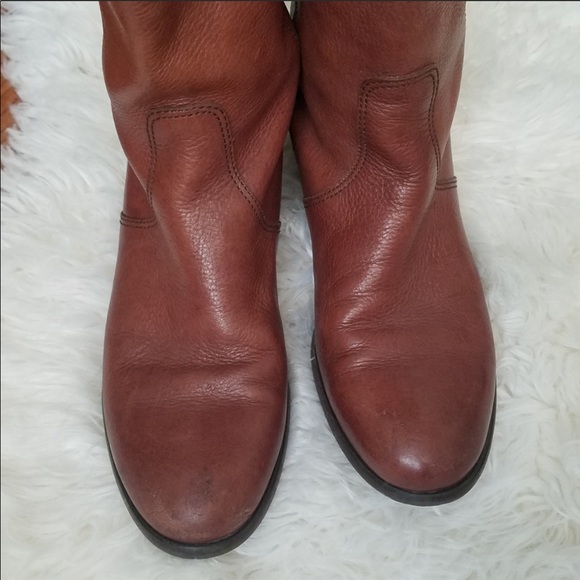 Madewell 1937 Cognac tall leather riding boot - Picture 4 of 7